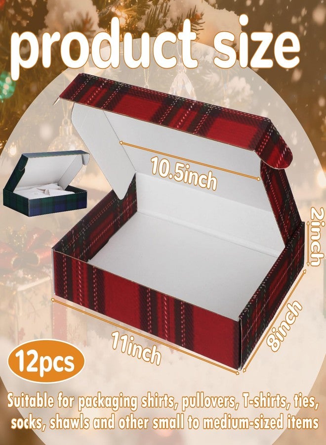 Eaasty 12 Pcs Christmas Shirt Boxes for Presents Medium Christmas Boxes with Lids Xmas Gift Wrap Cases Reusable Present Cases for Xmas Holiday Birthdays Parties Wrapping - Image 2